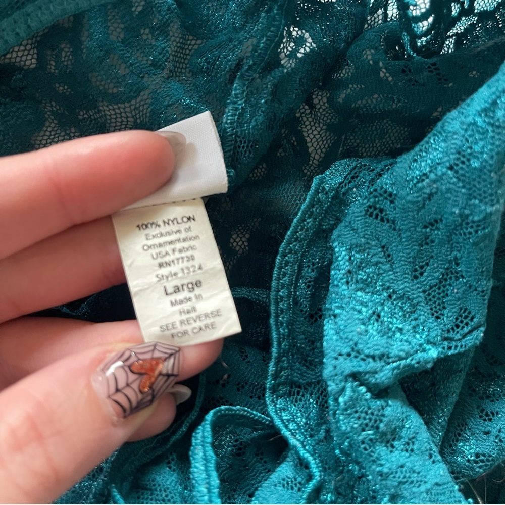 Vintage 90s Lace Lingerie Mini Whimsy Night Gown Fairy Whimsigoth Romantic Dress - Picture 5 of 16